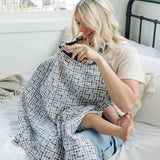 Zip & Switch Nursing Cover - Rose & Gingham Milk & Baby